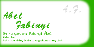 abel fabinyi business card