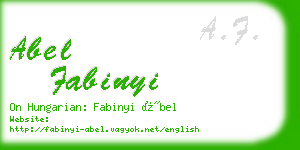 abel fabinyi business card